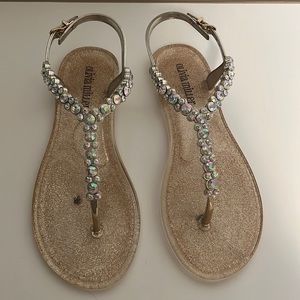 Olivia Miller Rhinestone Sandals Size 6.5